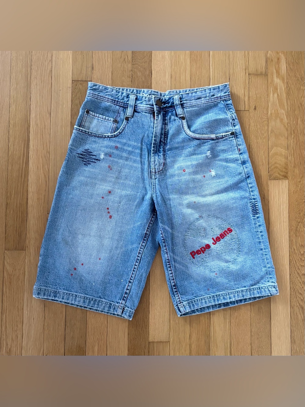 Vintage Pepe Jeans Jorts Y2K Baggy Denim Shorts Men’s 32 13”